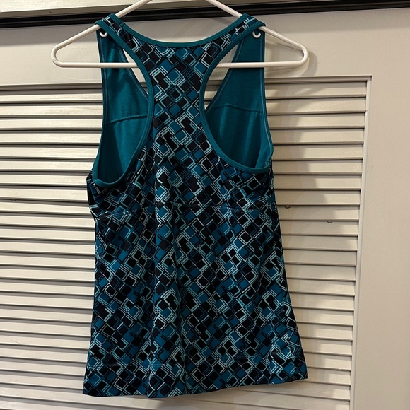 Xersion Women's Teal and Black Patterned Tank Top - Picture 5 of 10